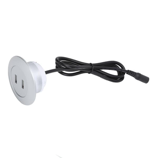 Dobbelt USB 2.0 opladerstik til elektrisk lænestol sofa husholdningsmøbler dele sølv EU stik 100-240V