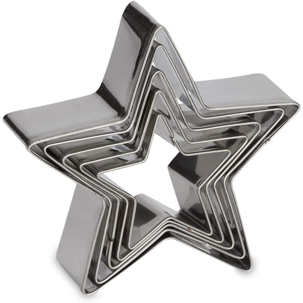 Stainless Steel Christmas Cookie Cutters - Stars Shaped