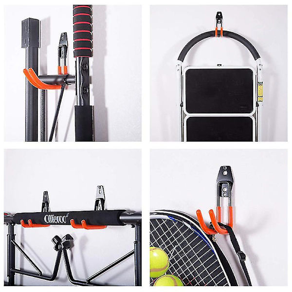 Heavy Duty Metal Hook Garage Organizer Seinäkiinnitys Polkupyörän ripustuskoukut Grey C