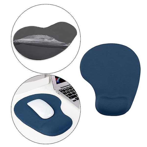 Gummibas handledsstöd Gaming Pad Anti-slip mörkblå