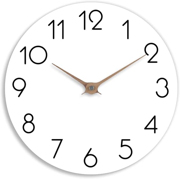 [BQ]Veggklokke 25 cm Hvit