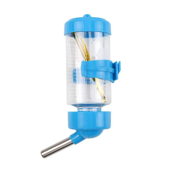 Plasthamster drikkedunk vandflaske dispenser foderautomat Hængende marsvin egern kanin drikke flaske kæledyr drikke springvand blue 80ml