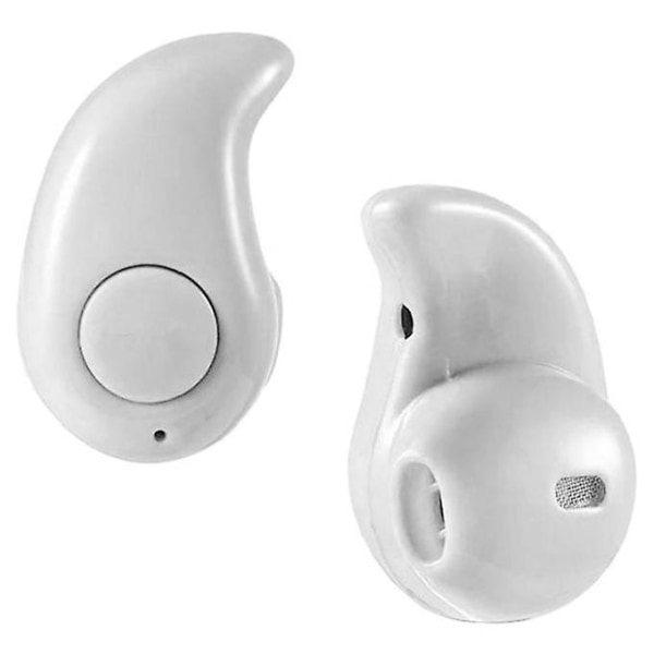 Bluetooth Headset, In-ear Bluetooth Headset Ørestykke Usynlig hodetelefon Trådløs øretelefon Øreplugg-hvit