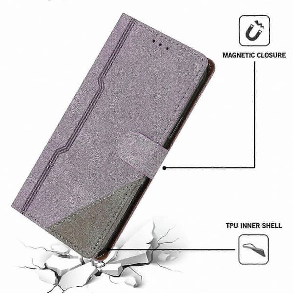 PU-læder flip-etui med kortholder til Nova 5T Purple