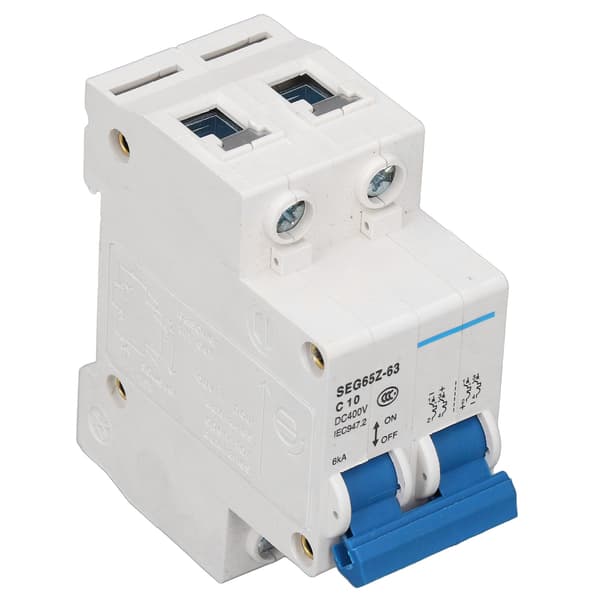 DC Miniatyr Strømbryter 2P 6KA 400V Luftbryter Solcelle PV System Panel Grid C10 10A