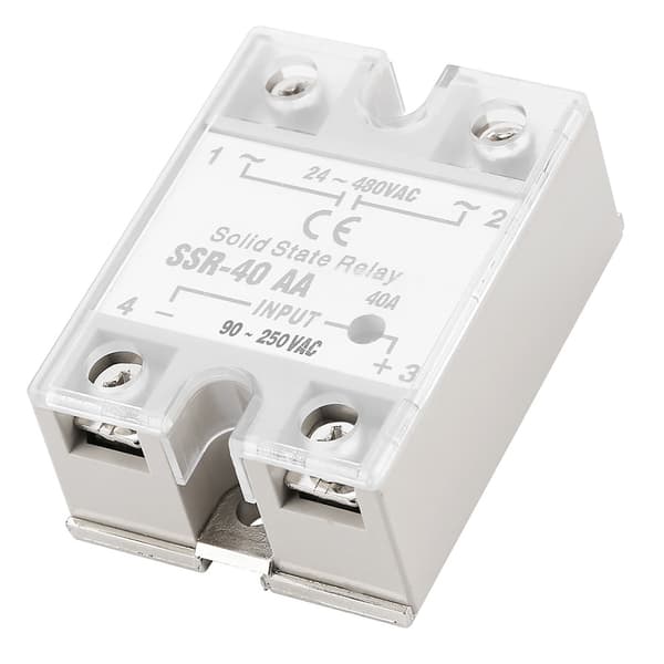 SSr 40AA 40A Solid State Relæ Modul AC-AC Input 90-250V AC Output 24-480V AC