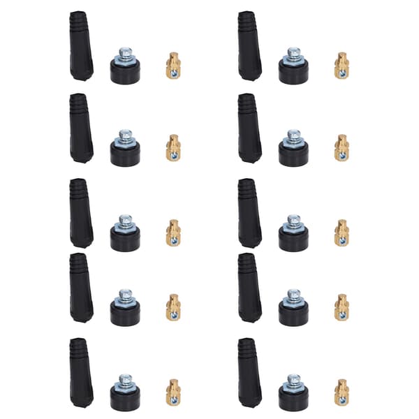 10 Set TIG Svetskabelfäste Panelkontakt Uttag Snabbkoppling Adapter 10-25 EU-stil