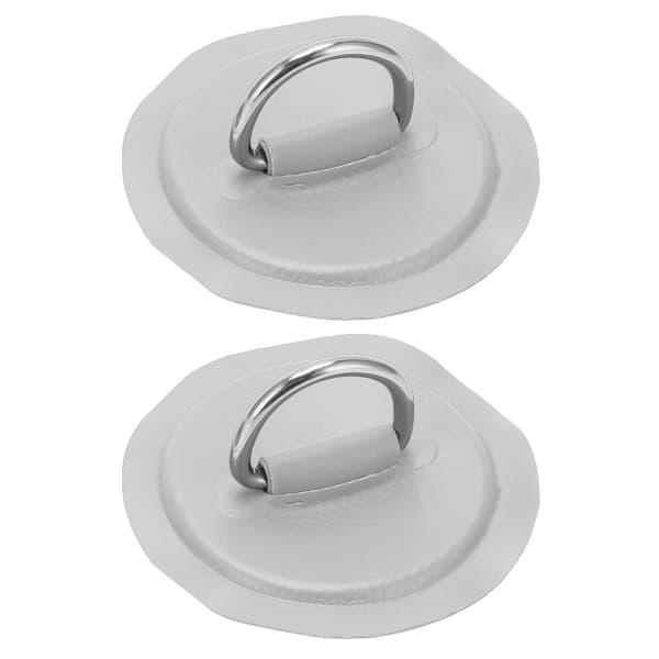 D-Ring Pad Patch PVC Uppblåsbar Båt Flotte Dinghy Kanot Surfbräda Kajak Fästbeslag Grå