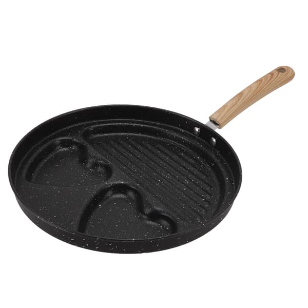 Egg Biff Delt Stekepanne 3 i 1 Multifunksjonell Nonstick Komfyr Hjemmekjøkken