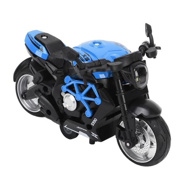 Alloy Motorcykel Model Høj Simulation Cool Lyd Lys Træk Tilbage Motorcykel Legetøj til Børn Blå
