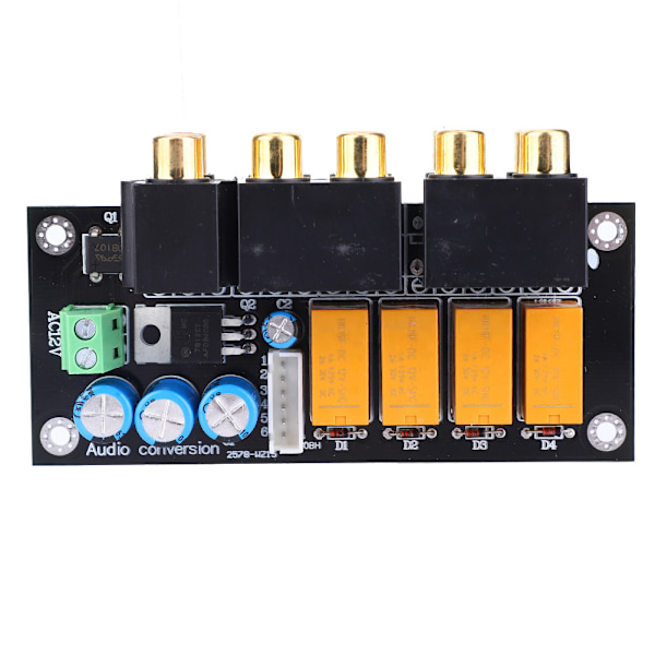 Audio Signal Valg Board 4 Vejs Audio Input Switching Input Board Vælger AC12~15V