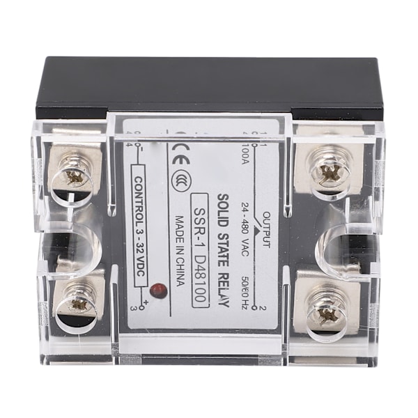 DC til AC Solid State Relæ 100A Anti Elektromagnetisk Interferens SSR Modul Gadebelysning 24-480VAC