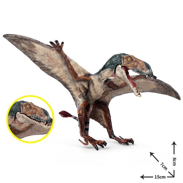 Pterodactyl Dinosaur PVC Toimintahahmolelu, avoin suu, eläinmalli