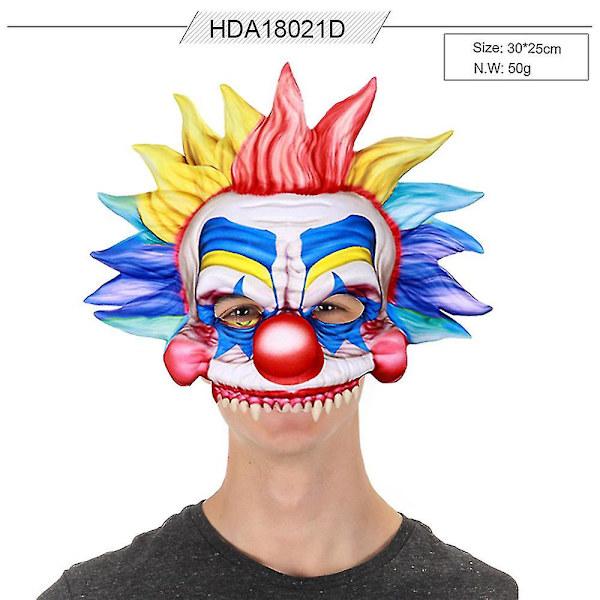 Halloween Clown Mask Utrikeshandel Kreativ europeisk och amerikansk atmosfär Klä upp Cospla Performance rekvisita Dekorativ mask HDA18021C