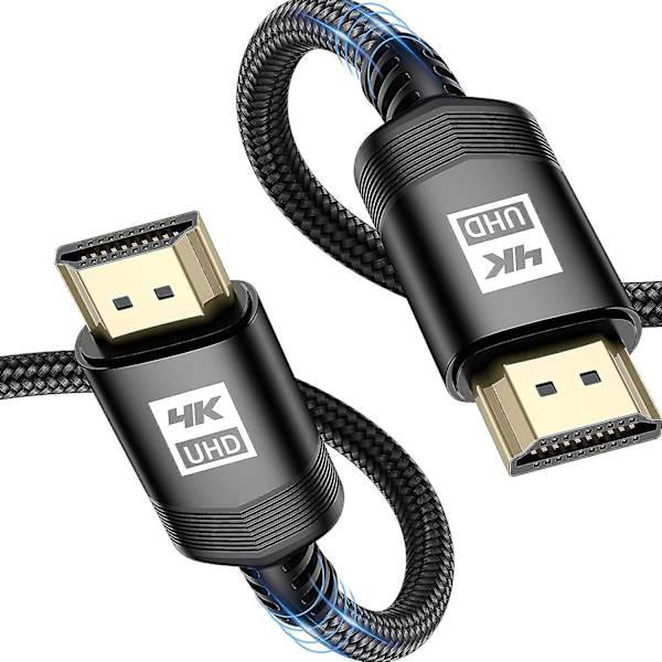 4k HDMI-kabel 15 fot, Avibrex HDMI 2.0-kabel Höghastighets 18gbps Gold-p