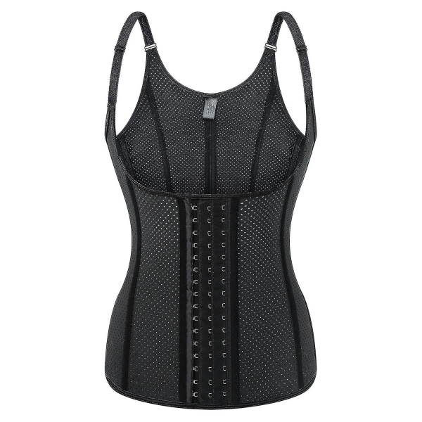Ladies stansning Shapewear Latex stöd för bröst och bukbälte Black 6XL