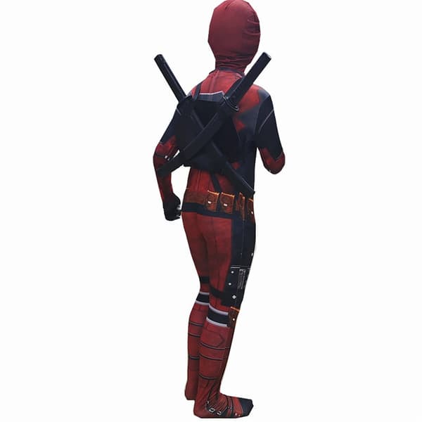 【BQ】Deadpool-dragt til børn, Halloween-dragt rollespilsfest Deadpool-dragt, Deadpool-body til børn rollespilssæt-Perfekt 160cm