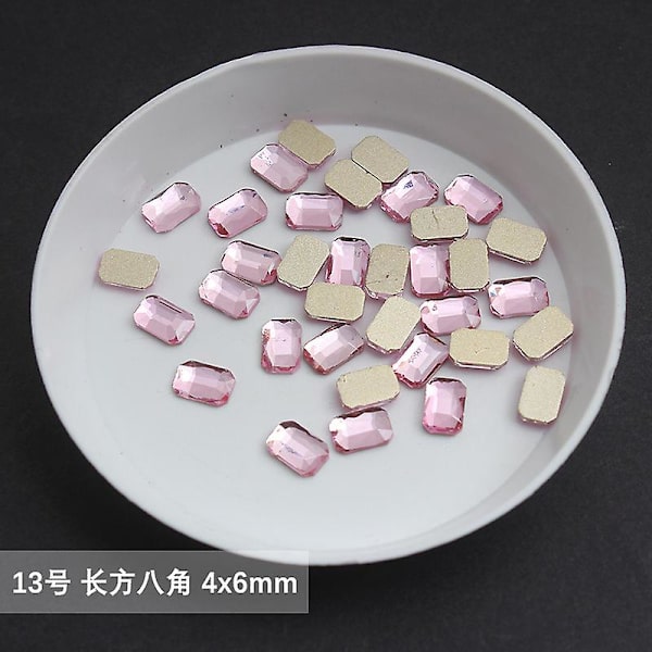 Engros lys pink multi stil flad ryg negl Rhinestone specialformede krystaller neglekunst sten 3d personlig dekoration 13-100pcs