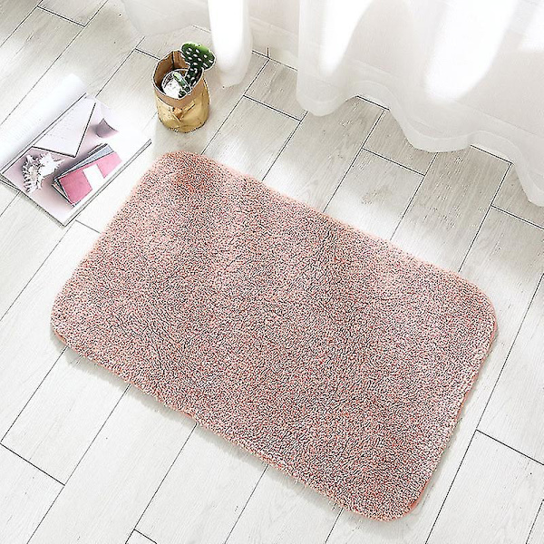 Skridsikre badeværelsestæppe Maskinvaskbar Bløde Absorberende Mikrofibre Mat Pink