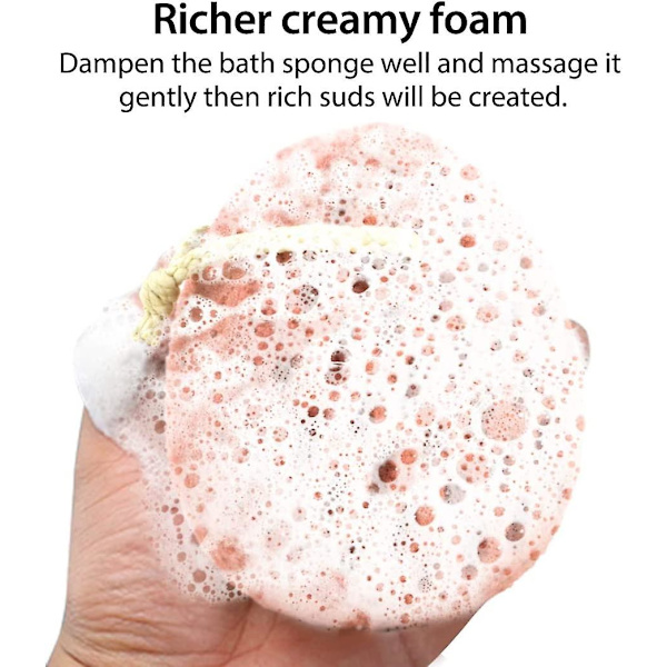 Badsvamp, Svamp Luffa Kroppsskrubber, Duschpuff Rengöring Luffa Svamp, Dusch Använd Svamp (2.)