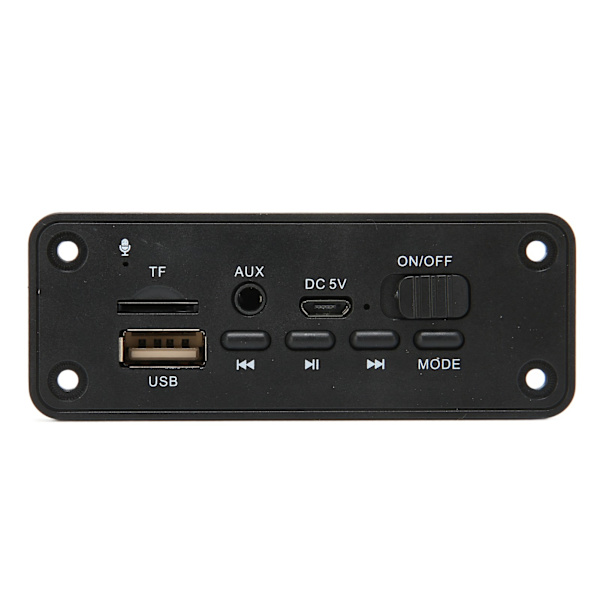 Bluetooth MP3 Dekoderkort 2 X 3W Multifunktionel Bluetooth 5.0 Modulafspiller til MP3-afspiller Sort