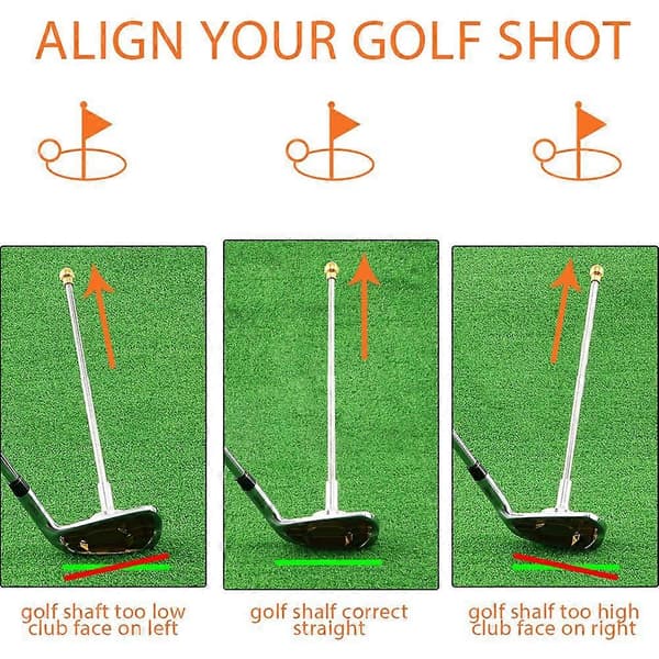 Golf Alignment Sticks, Magnetisk Golfkølle Alignment Stick Træningshjælpemiddel Del Hjælper med at Visualisere Golftræningsværktøj B Red