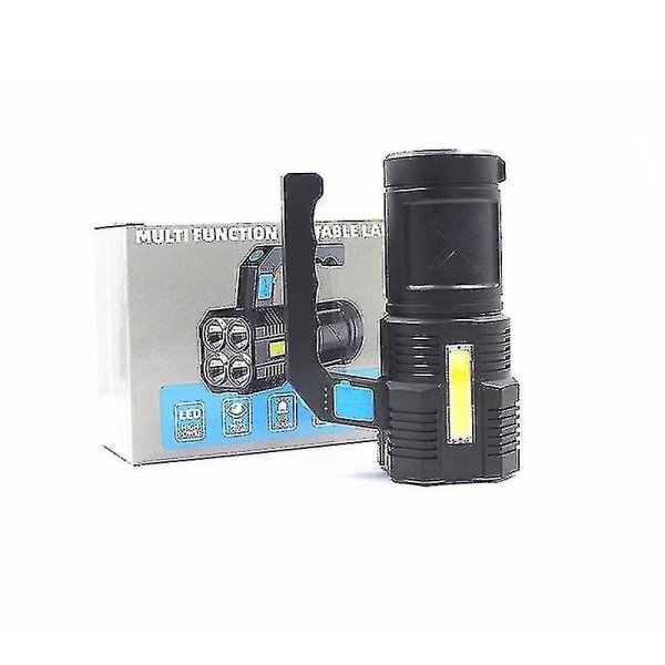 Hhcx-high Powered Flashlight Usb Rechargeable Searchlight Outdoor Waterproof Portable Led Lamp
