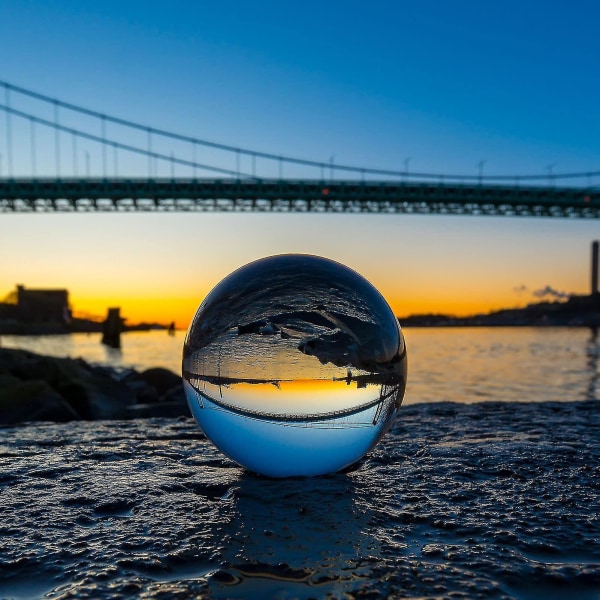 Fotografi Krystallkule Klar Lens Ball Glass Kule Meditasjonsball For fotografering, spådom, kunstdekorasjon 100MM