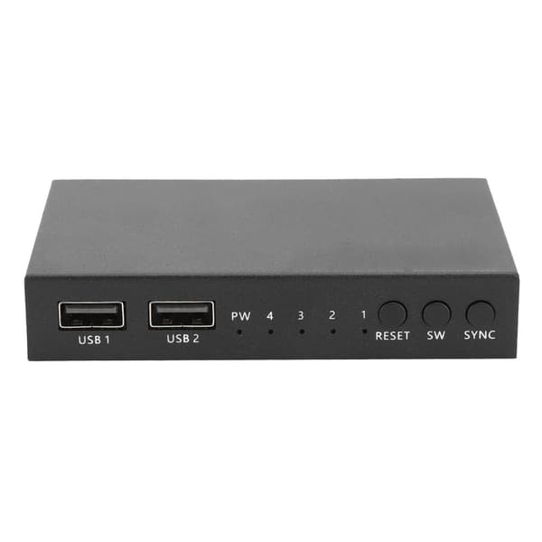 USB2.0 4-ports tastatur- og mus-switch til Windows Linux