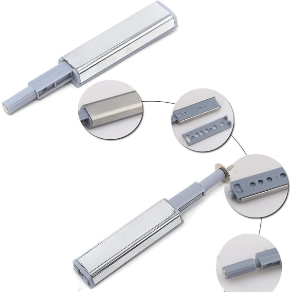 ny stil Set Of 10 Opening Systems With Push Button - For Door, Cabinet, Drawer
