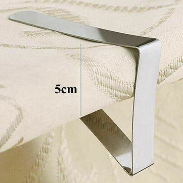 Justerbar rustfrit stål dugebetræk Jumbo Clips Klemmeholder 8PCS