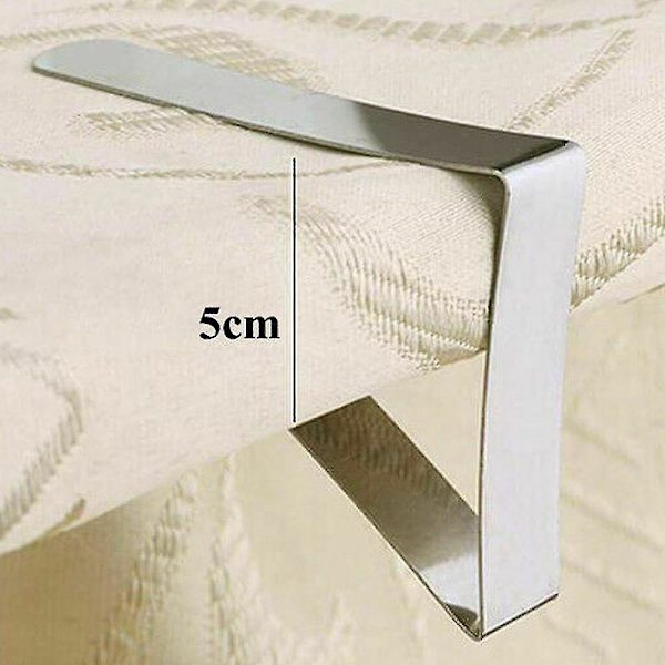 Säädettävä ruostumattomasta teräksestä valmistettu cover Jumbo Clips -pidike 8PCS