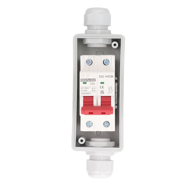 2P Miniatyr Strømbryter IP65 Vanntett Koblingsbryter Solcelle PV System DC 1000V 20A