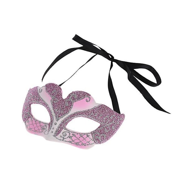 Halvmask i plast för Halloween Masquerade Ball B