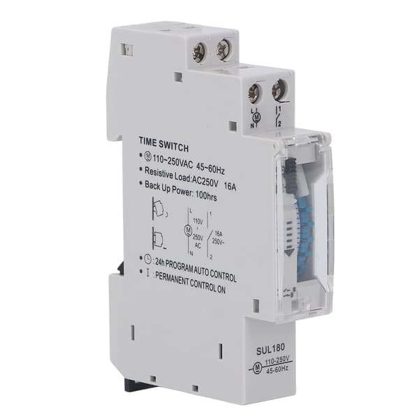 Mekanisk Timer Switch Vandtæt 24 Timer 110-250VAC Lys Motorstyring