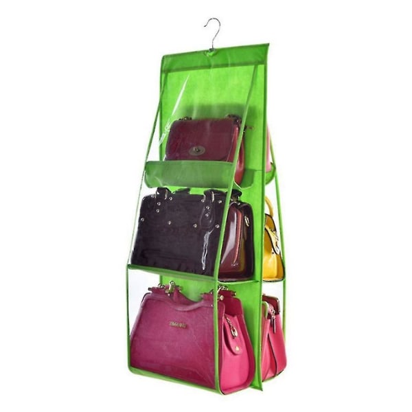 6-ficks hängande handväska Förvaringsväska Dörr Vägg Diverse Skoväska med hängare green