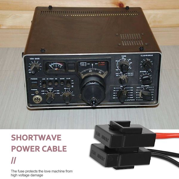 30a säkring 6-stifts power för Ft-857d Ic-725a 1 meter Black Red