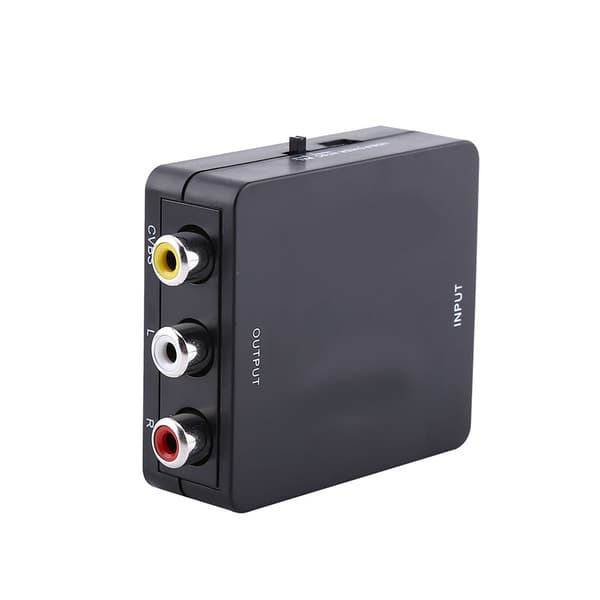 HD til RCA Composite Video Audio Converter 720p/1080p - Sort