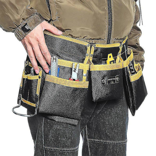 Carpenter Tool Arbetsförkläde Bälte Multi Pocket Tool Bältespåse Justerbar