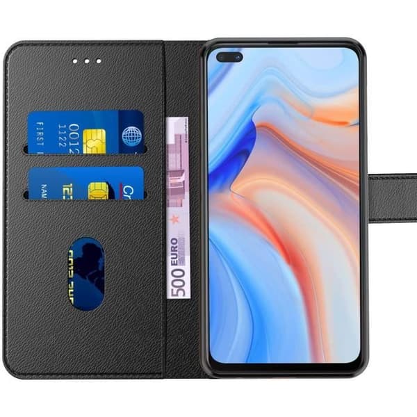 Etui - NEW&TECK - Oppo Reno 4Z 5G - Skinn - Magnetisk lukking - Multifunksjonell
