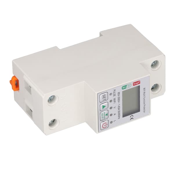 WiFi Smart Strømmåler Bryter for Tuya Energikretsbryter med Multifunksjonsbeskyttelse og Måling AC85-300V 63A