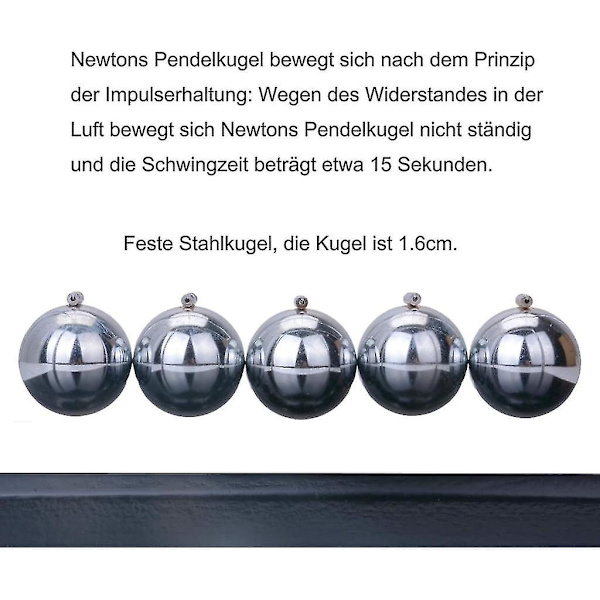 Newton Kulspel Pendel Stor Newton Pendel bollspel med bas 18cm
