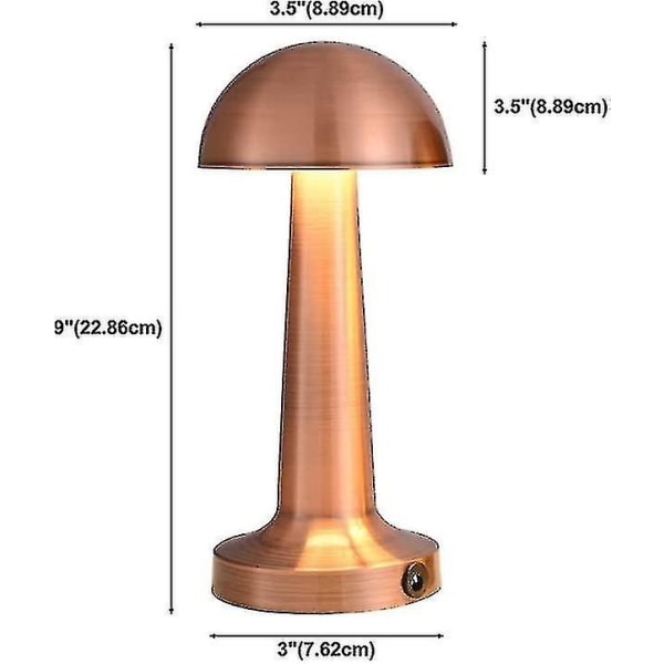 Kosketusanturipalkki Uppladdningsbara bordslampor (gyllene) Brown A