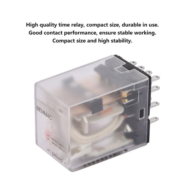 BEMM4C 14-benet 5A Mini Power Mellemrelæ Elektromagnetisk Relæ (24VAC)