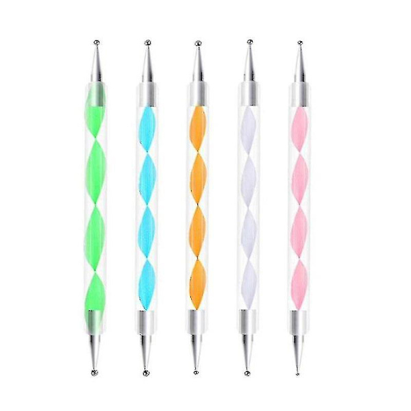 Hhcx-21pcs Nail Art Tools Including Ultra Palette Perfect Manicure Accessories Kit|dotting Tools(pink)