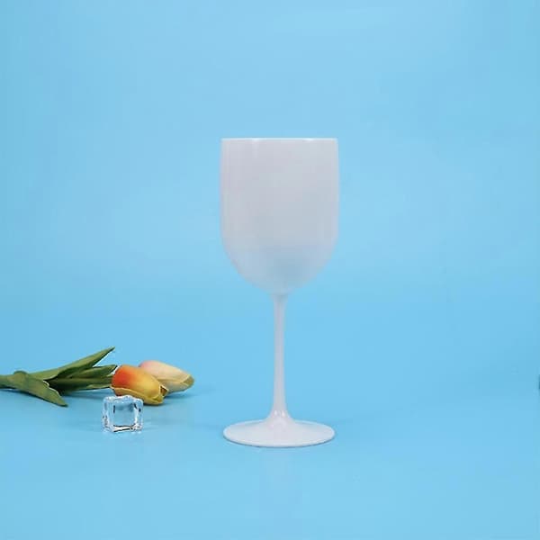 Eleganta och okrossbara vinglas, plastvinglas, mycket splittersäkra vinglas Hvit