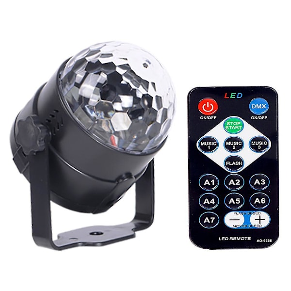 Disco Ball Disco Lights Party Lights Ljudaktiverat Led 3w Rgb Dance Light Show För Hem Rumsfester Födelsedag Bröllopsshow EU plug