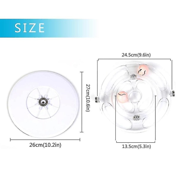 Hhcx-funny Cat Pet Toy Cat Toys Intelligence 360 Rotation Interactive Space Spinning Cat Toy Balls