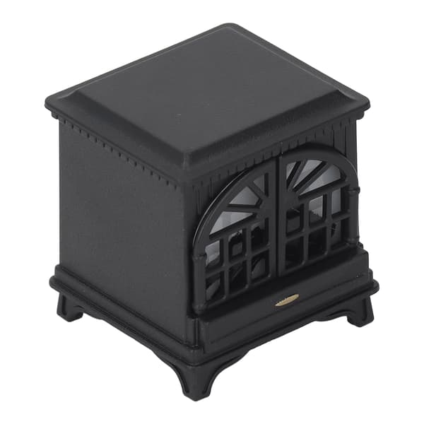 1:12 Dockskåp Eldstad Plast Miniatyr Eldstad Dockskåp Mini Möbler Dekorations Tillbehör Svart