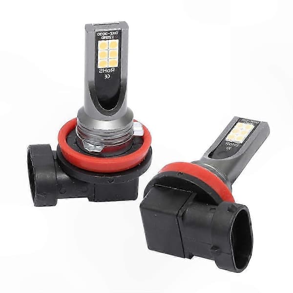 【BQ】2 KPL H11/H8 12V-24V 12W Auton LED-sumuvalot Yellow Light